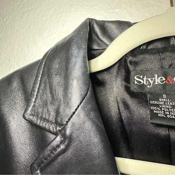 Vintage Black Genuine Leather Jacket - Picture 9 of 10